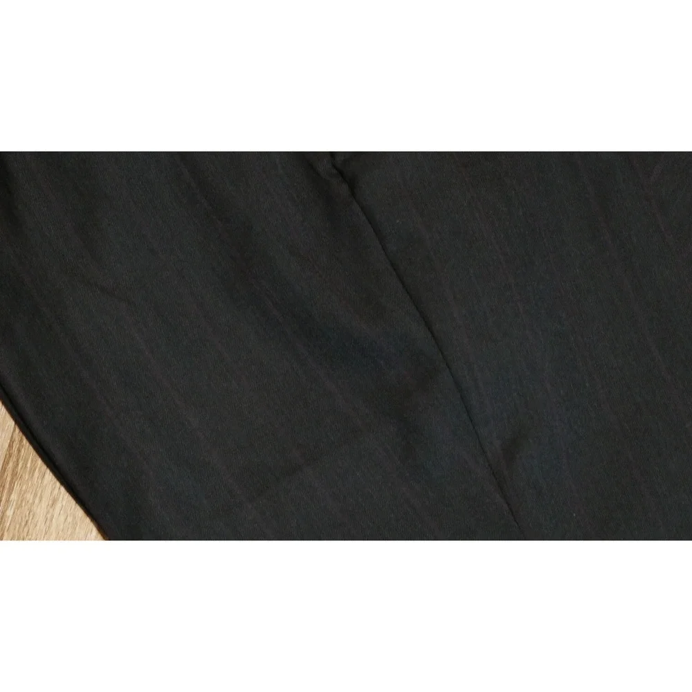 Mens Pinstripe Dress‎ Pants Navy Purple Stripe Cuffed Flat Front Trousers 38x27